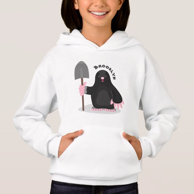 Tecknad av Cute lycklig-mole T Shirt (Framsida)