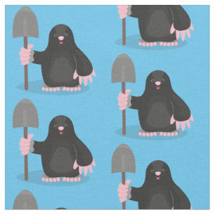 Tecknad av Cute lycklig-mole Tyg
