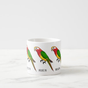Tecknad av Cute lycklig-papegoja Espressomugg