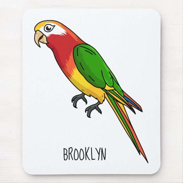 Tecknad av Cute lycklig-papegoja Musmatta (Framsidan)