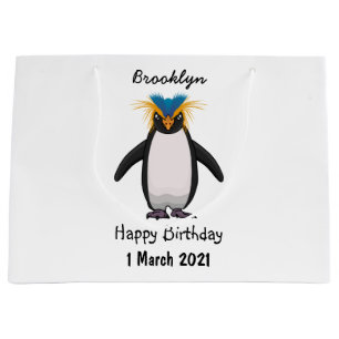 Tecknad av Cute macaroni penguin