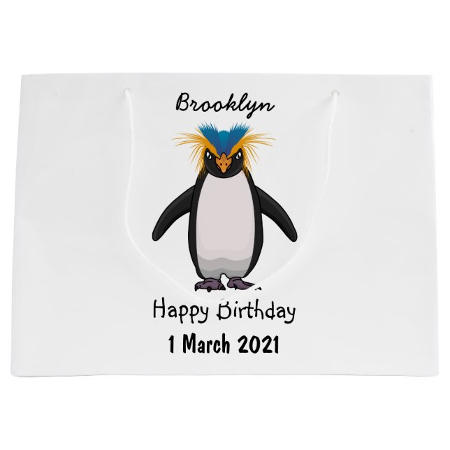 Tecknad av Cute macaroni penguin (Framsidan)