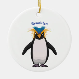 Tecknad av Cute macaroni penguin Julgransprydnad Keramik