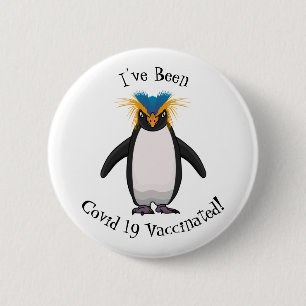 Tecknad av Cute macaroni penguin Knapp