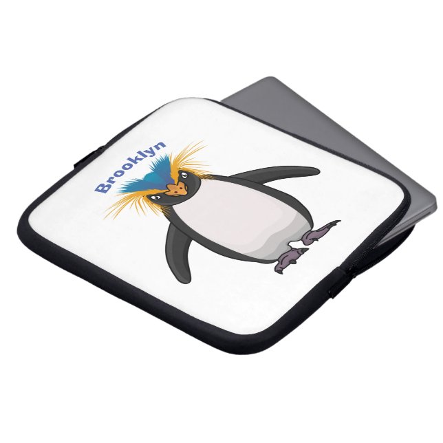 Tecknad av Cute macaroni penguin Laptop Fodral (Framsida topp)