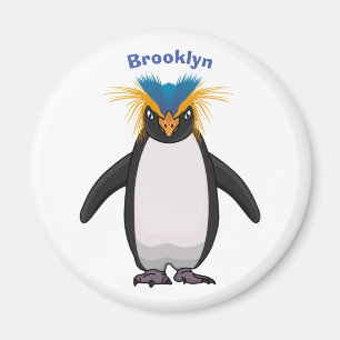Tecknad av Cute macaroni penguin Magnet