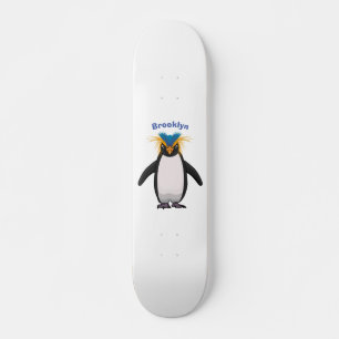 Tecknad av Cute macaroni penguin Mini Skateboard Bräda 18,5 Cm