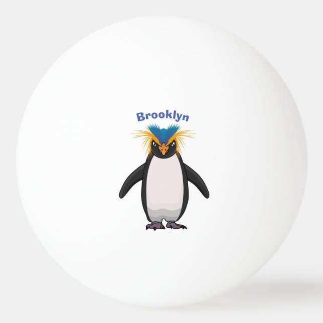 Tecknad av Cute macaroni penguin Pingisboll (Framsidan)
