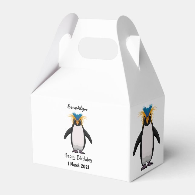 Tecknad av Cute macaroni penguin Presentaskar (Framsidan Sidan)