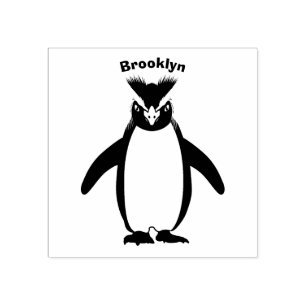 Tecknad av Cute macaroni penguin Stämpel