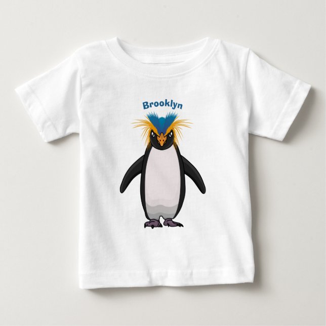 Tecknad av Cute macaroni penguin T Shirt (Framsida)