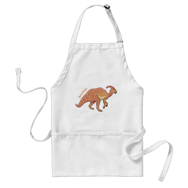 Tecknad av Cute parasaurolophus dinosaur Förkläde (Framsidan)