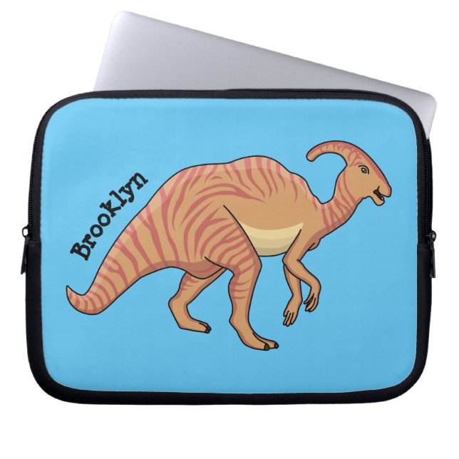 Tecknad av Cute parasaurolophus dinosaur Laptop Fodral (Framsidan)