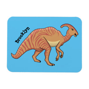 Tecknad av Cute parasaurolophus dinosaur Magnet