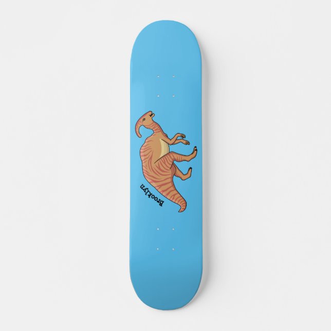 Tecknad av Cute parasaurolophus dinosaur Mini Skateboard Bräda 18,5 Cm (Framsida)