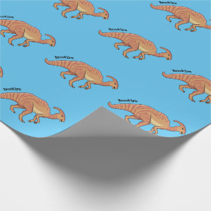 Tecknad av Cute parasaurolophus dinosaur Presentpapper