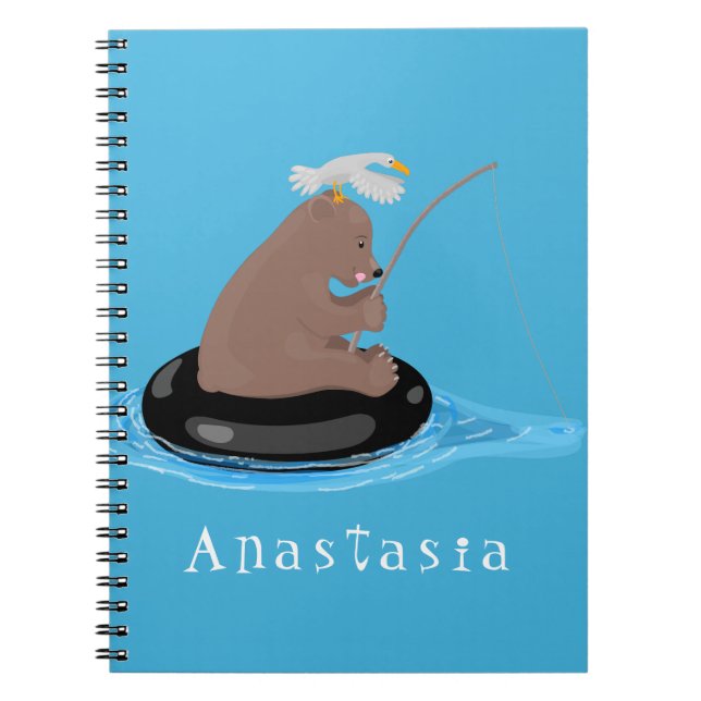 Tecknad av dagbjörnens  i unge anteckningsbok (Framsidan)