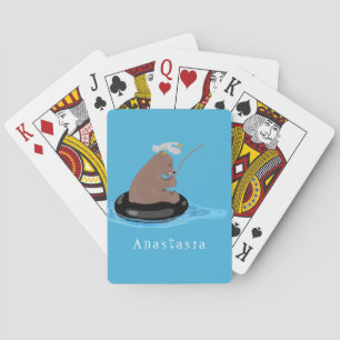 Tecknad av dagbjörnens i unge casinokort