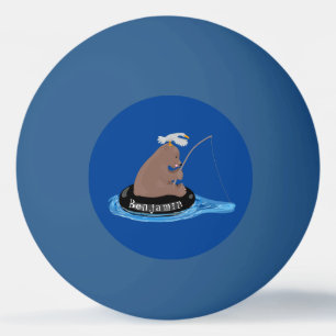 Tecknad av dagbjörnens i unge pingisboll