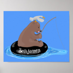 Tecknad av dagbjörnens i unge poster