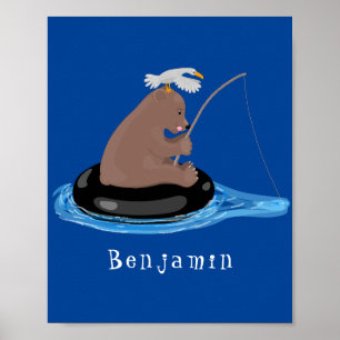 Tecknad av dagbjörnens i unge poster