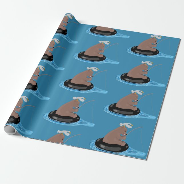 Tecknad av dagbjörnens  i unge presentpapper (Utrullad)