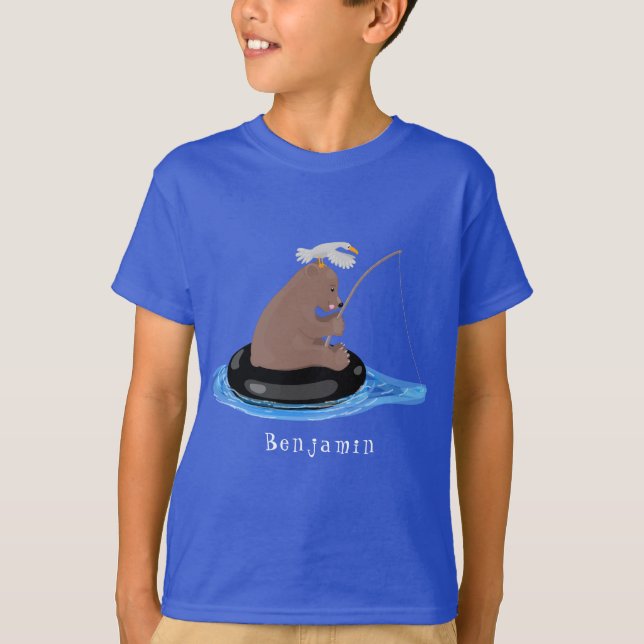 Tecknad av dagbjörnens  i unge t shirt (Framsida)
