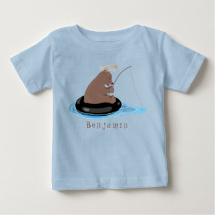 Tecknad av dagbjörnens i unge t shirt