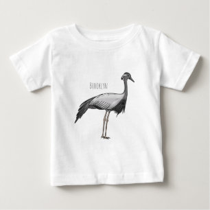 Tecknad av demoiselle crane-fågel t shirt