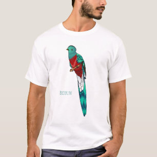 Tecknad av den relevanta quetzala fågelfågeln t shirt