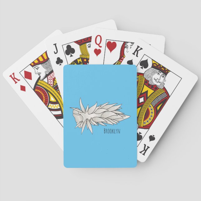 Tecknad av Dirona albolineata nudigren Casinokort (Baksidan)
