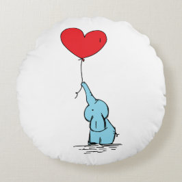 tecknad av djur från elefantkuddar vid bedövning rund kudde