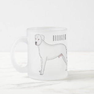 Tecknad av Dogo Argentino-hund Frostad Glasmugg