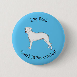 Tecknad av Dogo Argentino-hund Knapp