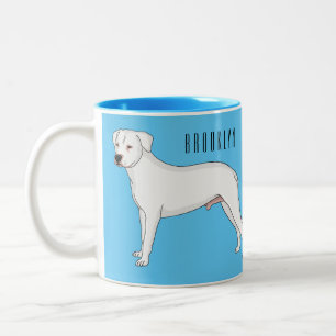 Tecknad av Dogo Argentino-hund Två-Tonad Mugg