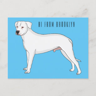 Tecknad av Dogo Argentino-hund Vykort