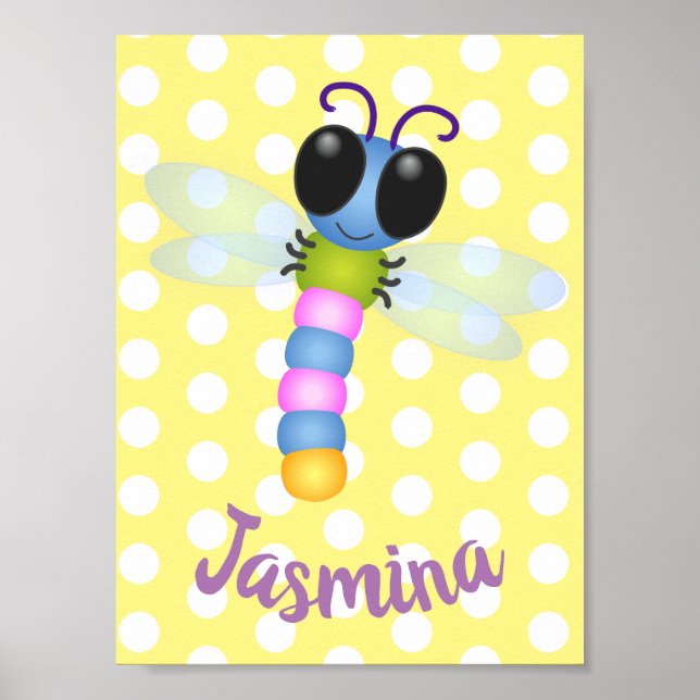 Tecknad av drakflygning i rutt blått och rosa poster (Framsidan)