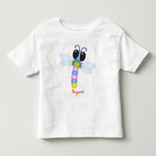 Tecknad av drakflygning i rutt blått och rosa t shirt