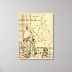 Tecknad av drottningen Victoria från Le Rire Canvastryck