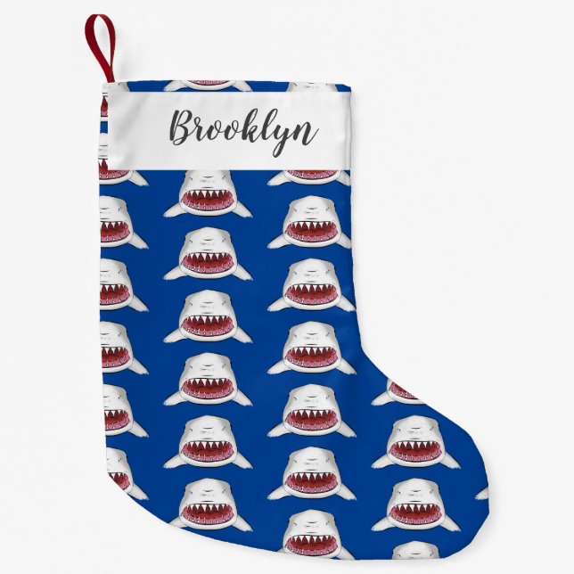 tecknad av elaket för Underbart vitt haj Liten Julstrumpa (Framsidan)