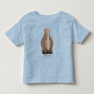 Tecknad av elasmotherium med lutygul rhino t shirt