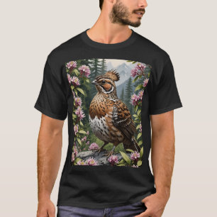 Tecknad av ett hårt underlag som omges av berg t shirt