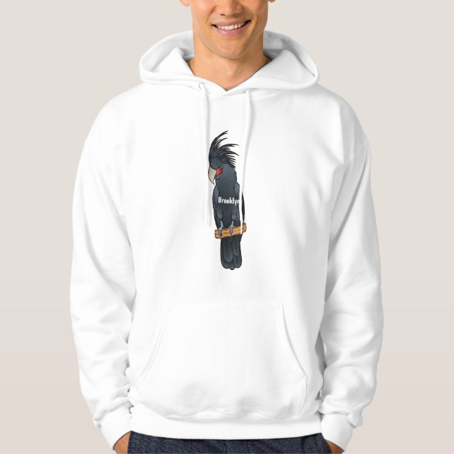 tecknad av fågel i handflatan hoodie (Framsida)