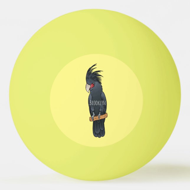 tecknad av fågel i handflatan pingisboll (Framsidan)
