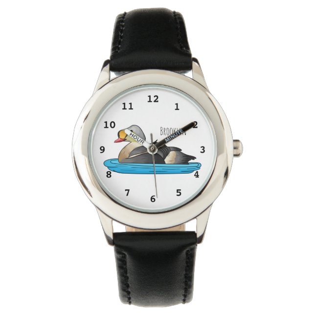 tecknad av fågel i kung eider armbandsur (Framsida)