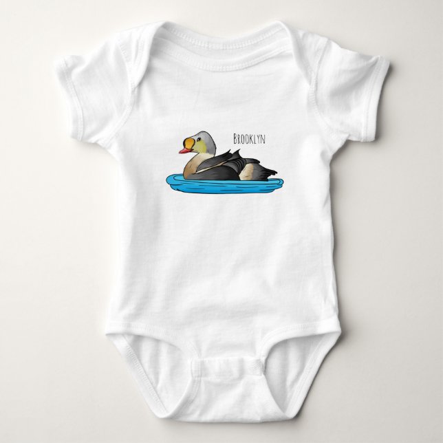 tecknad av fågel i kung eider t shirt (Framsida)