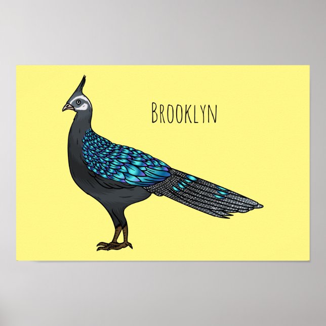 Tecknad av fågelfasan i Palawan-pjäsen Poster (Framsidan)