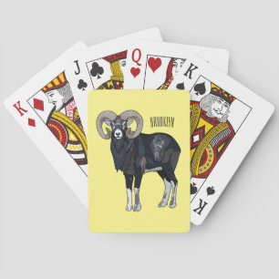 Tecknad av får från Mouflon Casinokort