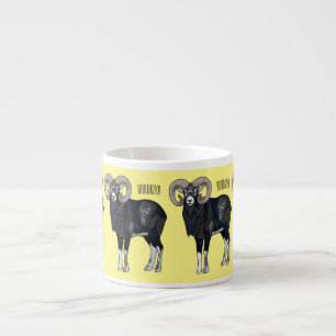 Tecknad av får från Mouflon Espressomugg