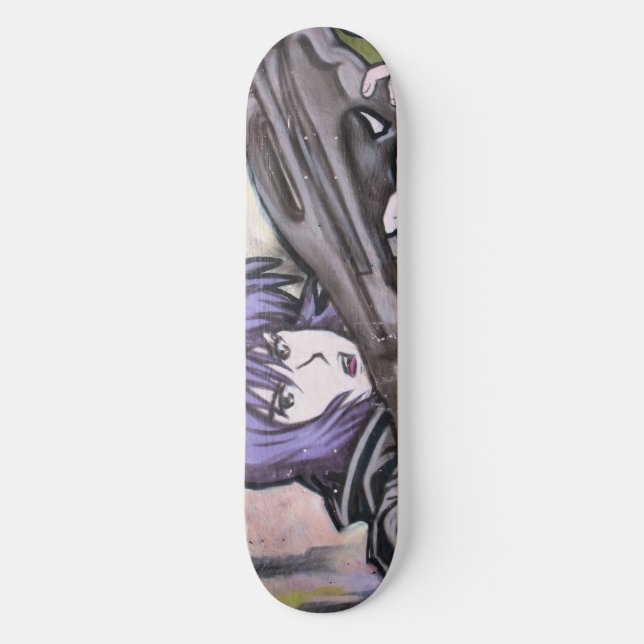 Tecknad av färggrafik på gata skateboard bräda 20,5 cm (Framsida)